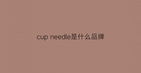 cupneedle是什么品牌(creep是什么牌子)